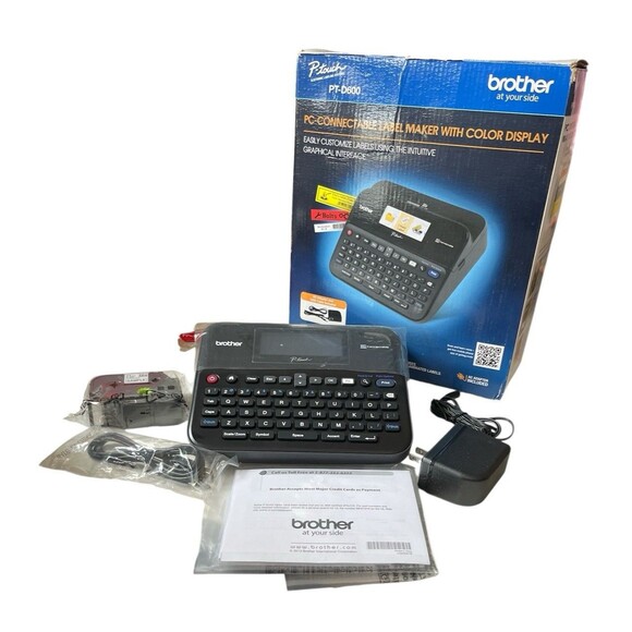 Brother PT-D600 PC-Connectable Label Maker Color Display Open Box - Picture 1 of 9